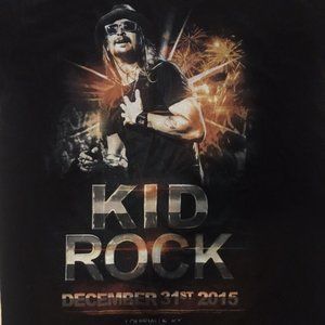 Kid Rock New Years Eve 2015 Concert T Shirt Let's Get Shitfaced KY Black Sz M
